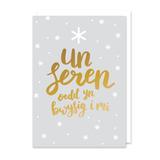 Christmas Card 'Un Seren oedd yn bwysig i mi' gold foil