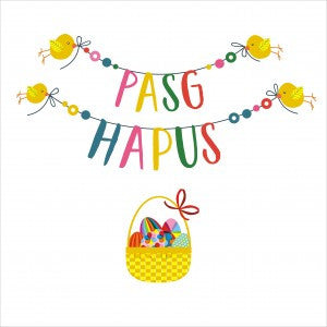 Easter card - Pasg Hapus - Pompoms