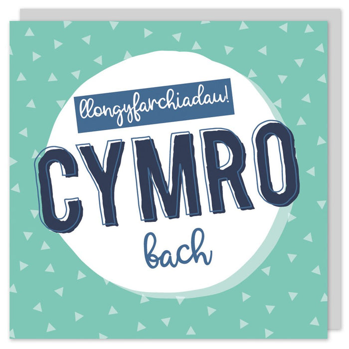 New baby card 'Llongyfarchiadau! Cymro bach' little Welsh boy