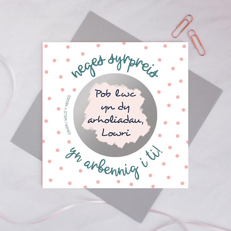 Secret message scratch card &