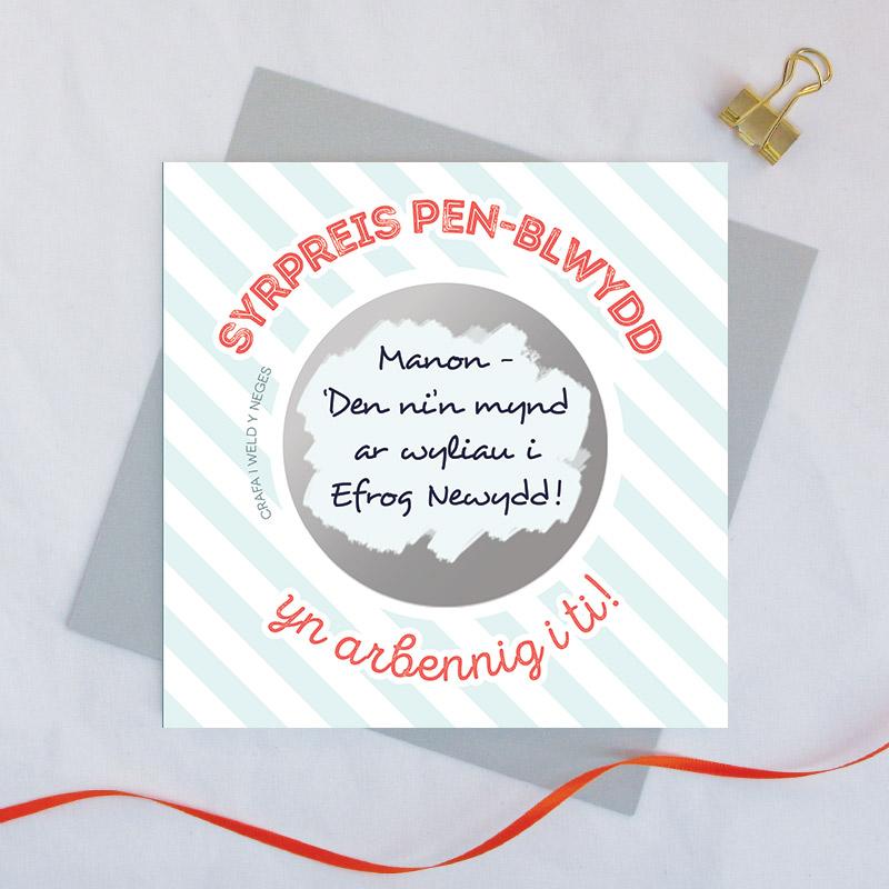 Secret message scratch card &