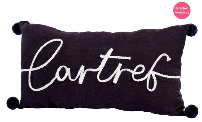 Cartref Cushion - Pompoms