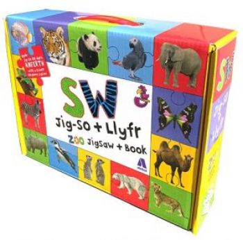 Zoo Jigsaw and Book / Bocs Sw - Jig-So a Llyfr
