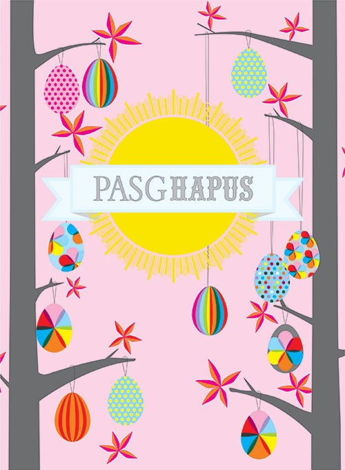 Easter card 'Pasg Hapus' easter egg hunt