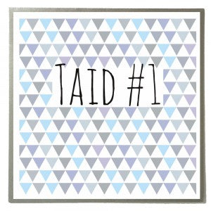 Welsh Father's day card 'Taid #1'