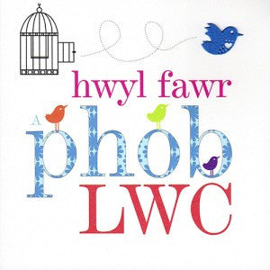 Good luck & goodbye card 'Hwyl Fawr a Phob Lwc'